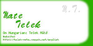 mate telek business card